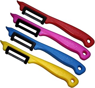 Schwertkrone Obstschäler Pendelschäler Gemüseschäler Sparschäler/Solingen Germany Rechts- und Linkshänder bunt gemischt Set - 4 Stück - Zufällige Farbe