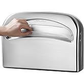 Toilet Seat Cover Dispenser Wall Mount Commercial, Half Fold Toilet Seat Cover Dispenser, 304 Stainless Steel, 16-Inch