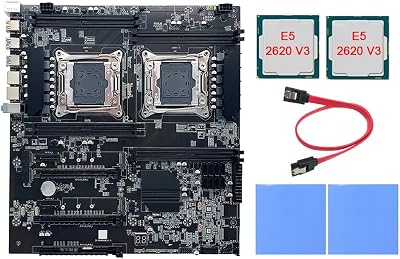 Lodokdre X99 Dual-Socket Mining Motherboard 2xE5-2620 V3 CPU DDR4 LGA2011-3