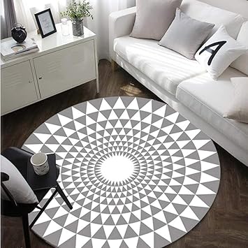 Amazon De Li Lu Shop Runder Teppich Wohnzimmer Couchtischteppich Schwarz Rutschfeste