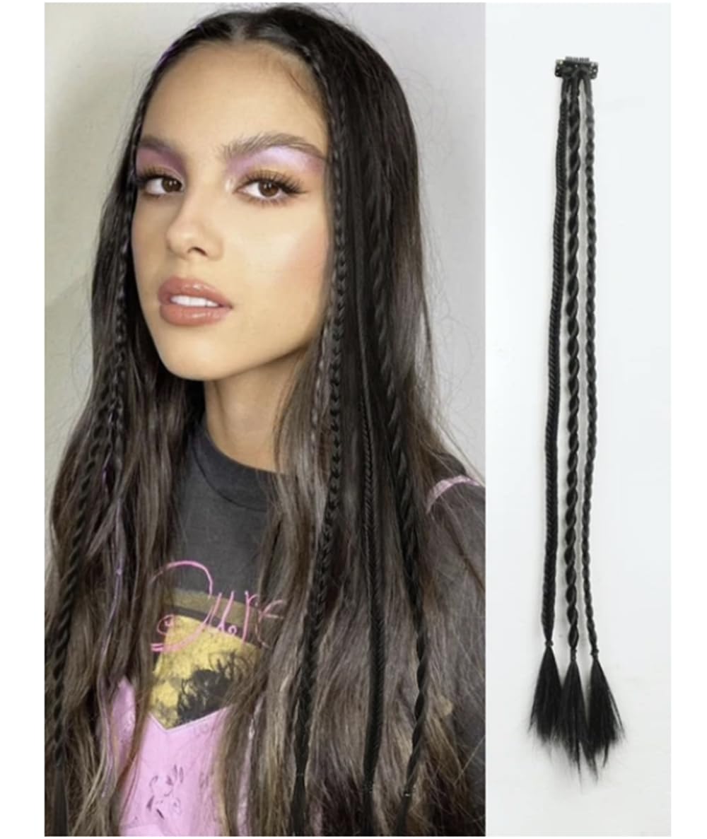 Hair Extensions Clip In Box Braids (Natural Black) โ image 1
