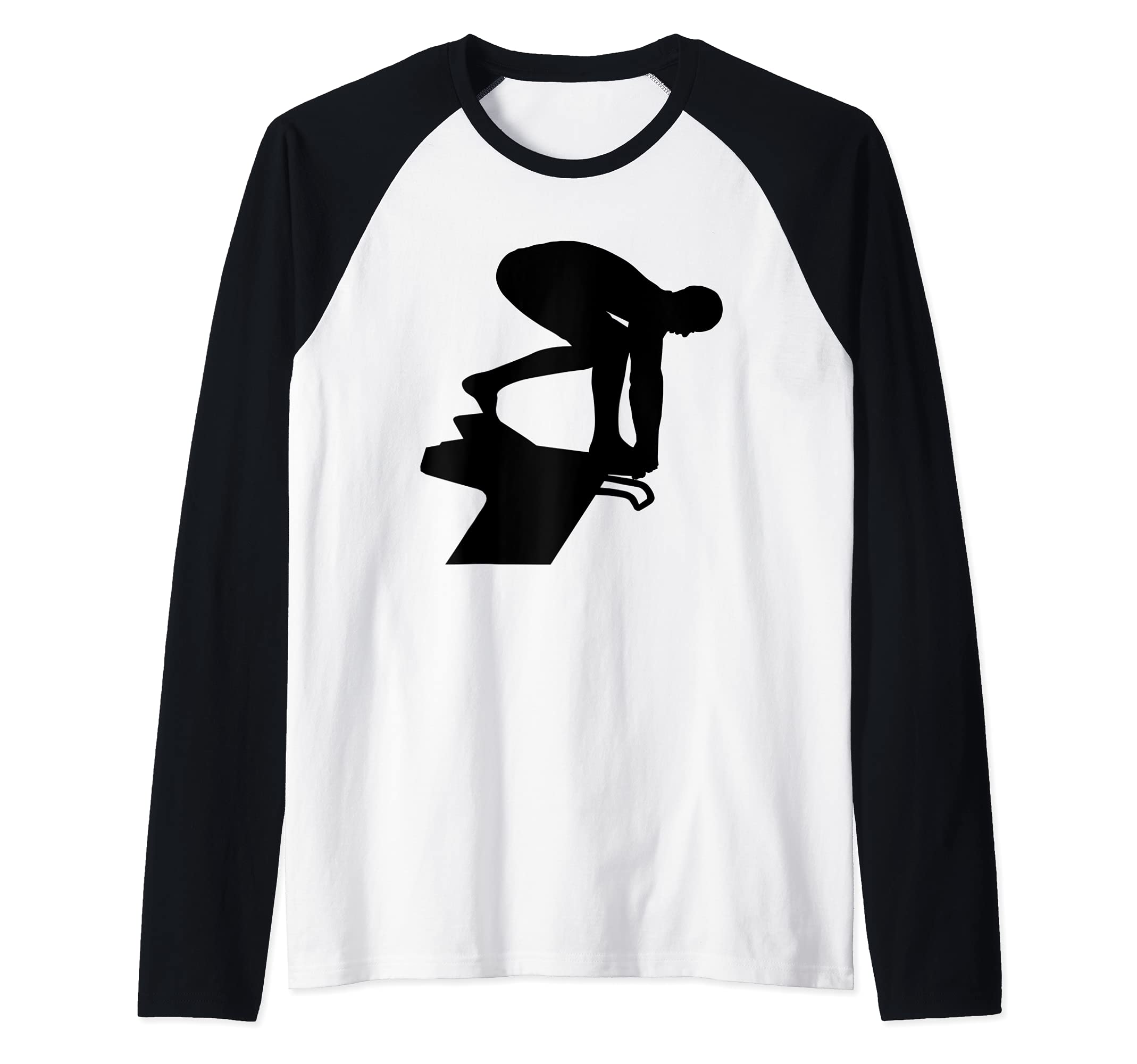Competitive Swimmer Raglan Baseball Tee