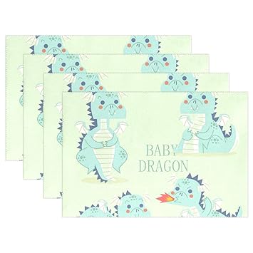 Amazon Com Jojogood Baby Dragon Character Placemat Dining Table