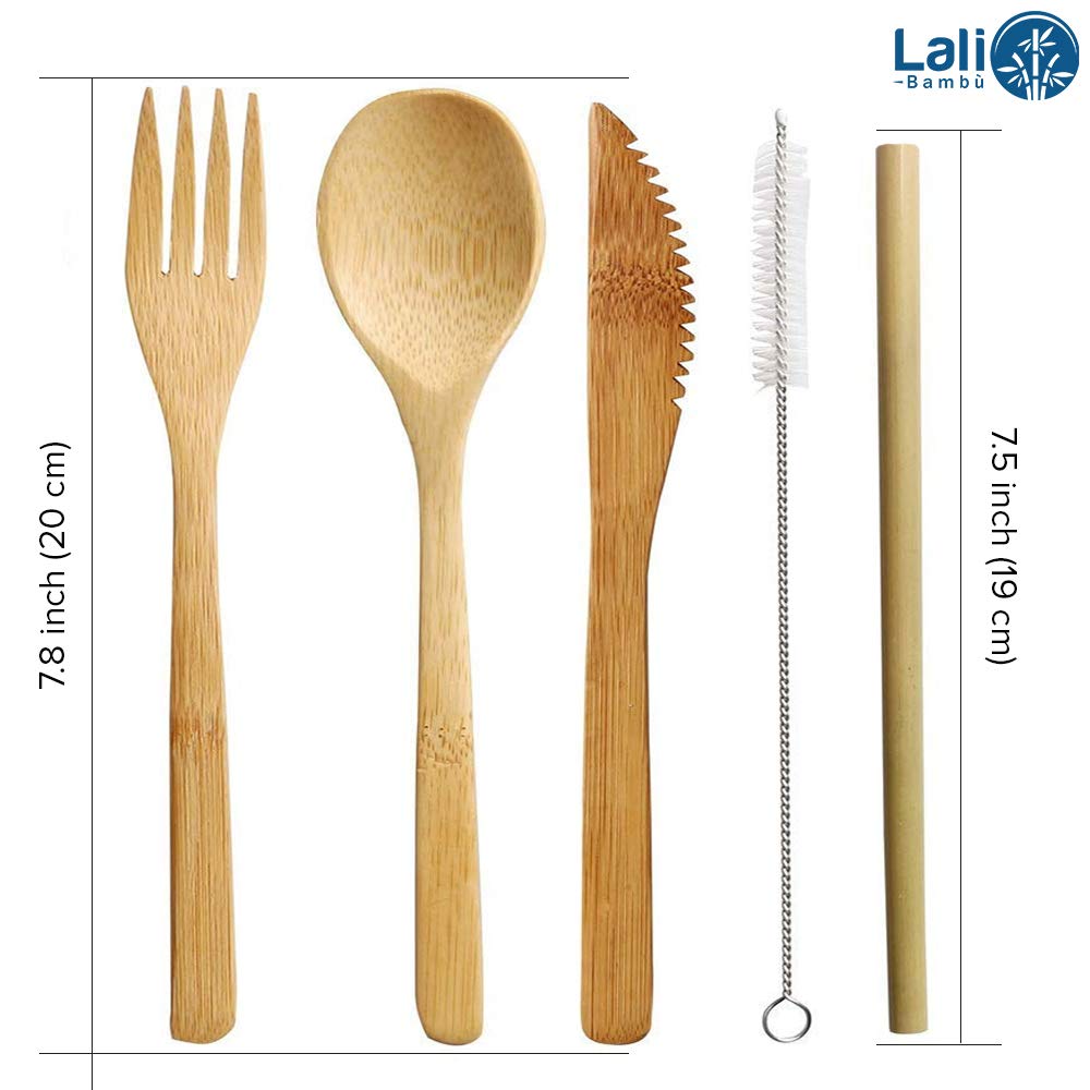 Bamboo Cutlery Set by Lali Bambu