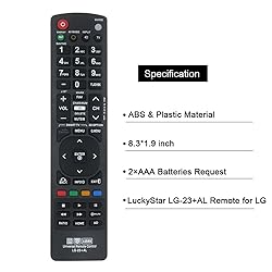 Nettech New LG AKB72915239 Universal Remote Control