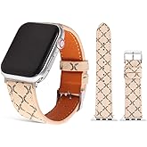 Designer Band Compatible with Apple Watch S11 42mm&46mm 38mm 40mm 41mm 44mm 45mm 49mm for Women, Fancy Leather Strap Luxury Wristband Replacement for iWatch 10 9 8 7 6 5 4 3 2 1 SE