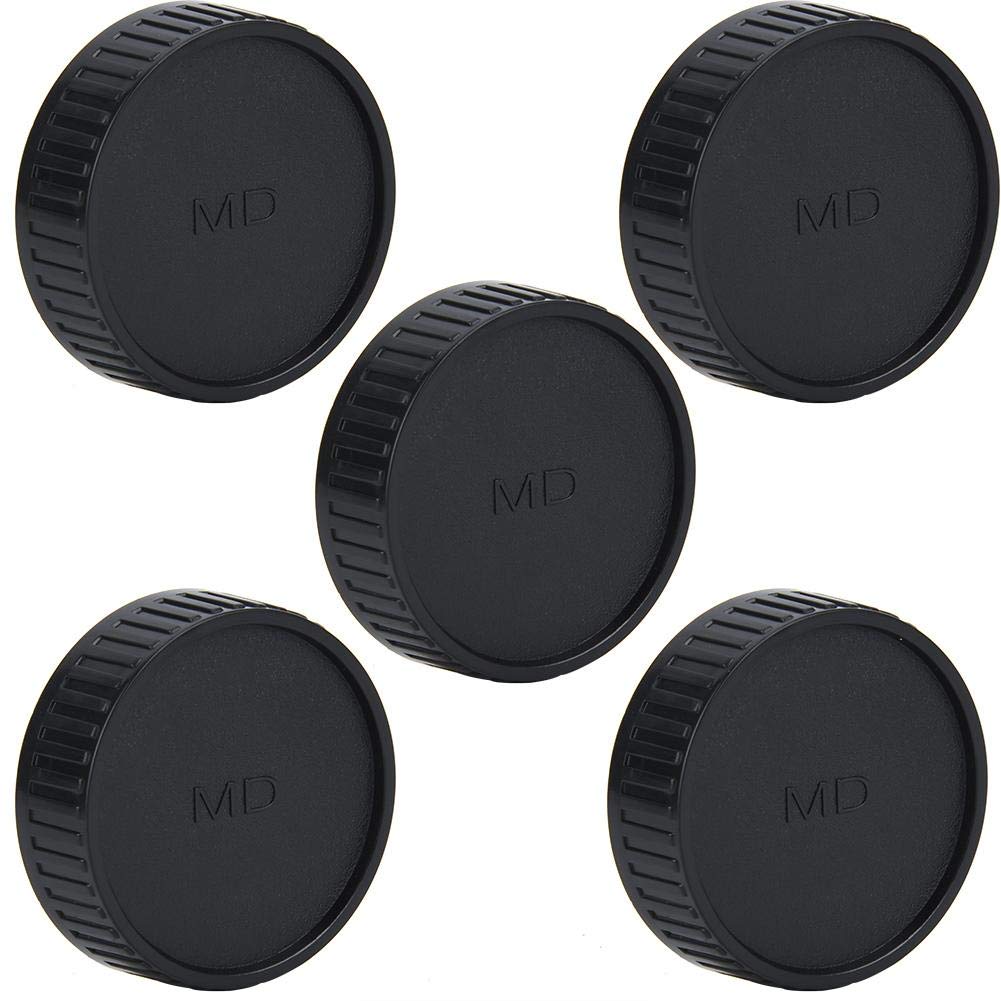 Entatial Camera Rear Lens Cover 5pcs Rear Lens Cap Replacement for Minolta for Seagull MD Mount Camera Lens