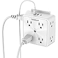 Surge Protector 8 Outlet Extender, TESSAN Multi Outlet Splitter with 3 USB Wall Charger (1 USB C Port), 3-Sided Multiple Plug Power Strip 1700J, Charging Station for Home Office Dorm Room