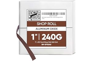 Benchmark Abrasives 1” X 150’ Shop Roll Emery Cloth Sandpaper Roll, Aluminum Oxide Sand Paper for Wood Furniture, Metal Polis
