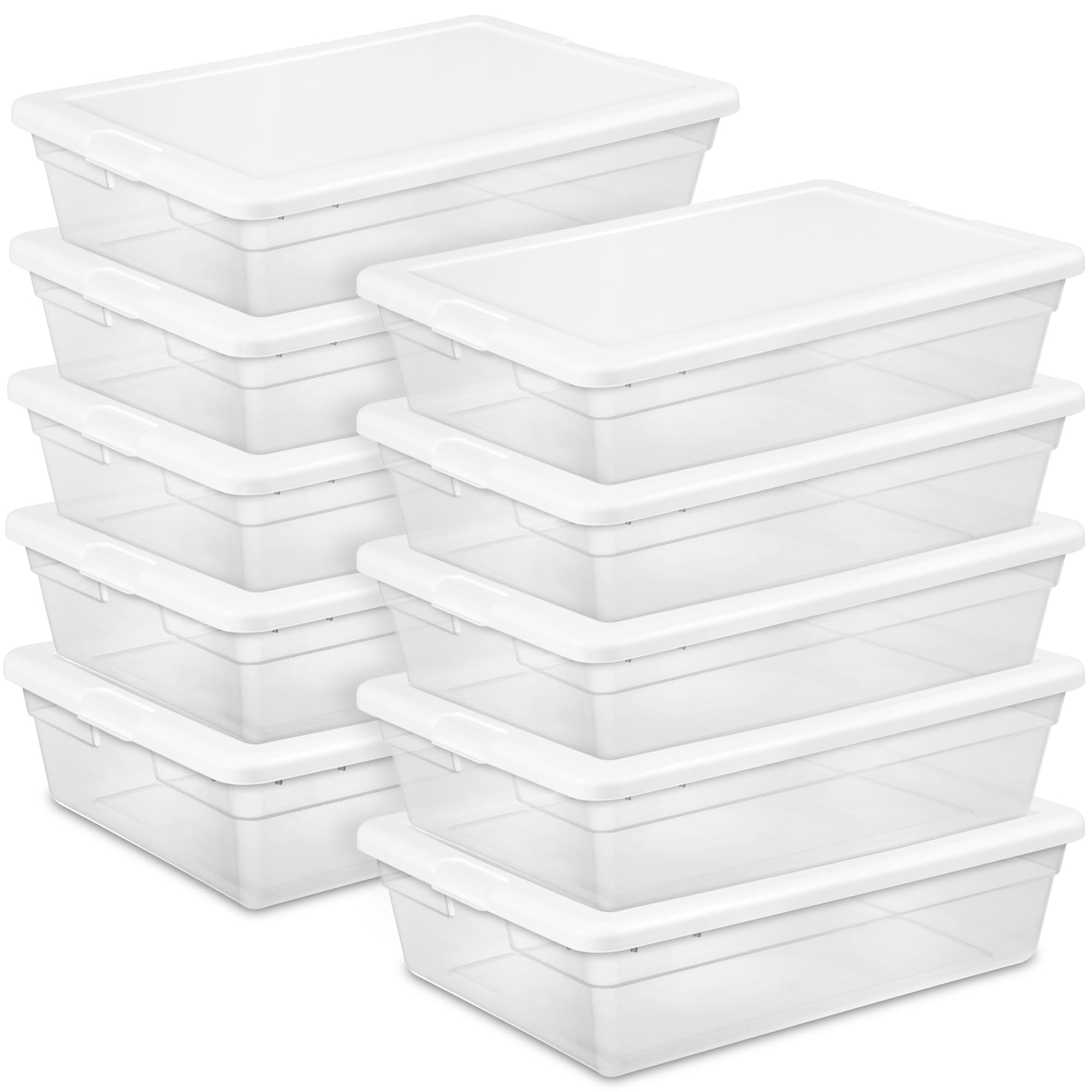 Sterilite 10-Pack 28 Quart Storage Box, Stackable