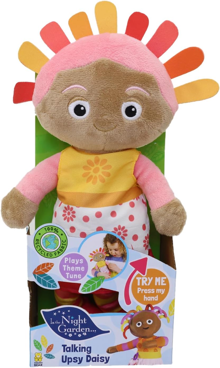 In the Night Garden Upsy Daisy Talking Teddy Bear Cbeebies Plush Toy 0-6m