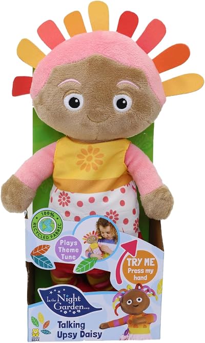 In the Night Garden Upsy Daisy Talking Teddy Bear Cbeebies Plush Toy 0-6m