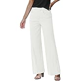 GRAPENT Pull On Womens Jeans Baggy Stretchy High Waisted Denim Wide Leg Trouser Pants Trendy Front Seam 90s Loose Jean