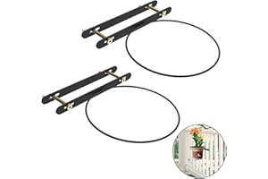 Vercome Hanging Flower Pots Holder Deck Railing Plant Container Holder for Round Pot Planters (8") Hanging Bucket Flower Pot Holder for Patio Balcony Outdoor Plants 2 Pack