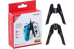 4-in-1 Controller Charger Grip for Nintendo Switch Joy-Con & Switch OLED, Charging Dock with LED Indicator Light