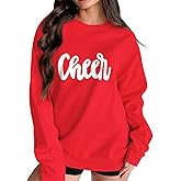 Migxsaf Cheer Mom Sweatshirt Football Basketball Mama Sweatshirts for Women Soccer Pullover Game Day Long Sleeve Shirts