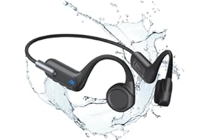 GLANA Bone Conduction Headphones Bluetooth 5.3 IPX8 Professional Earphones Waterproof Headset Wireless, Open Ear Headphones with Mic Sport Earbuds for Swimming,Running,Cycling,Driving