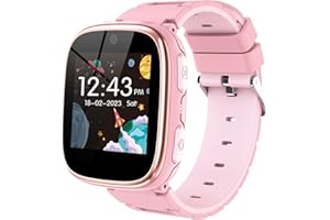 Smart Watch for Kids 4-12 Years Old with 15 Games Camera Alarm Video Music Player Pedometer Flashlight Birthday Gift for Boys