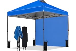 Tunbne Pop Up Canopy Tent with Sidewalls (Light Blue)
