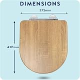 Croydex Levico Flexi-Fix D Shape Toilet Seat Soft Close Teak view 8