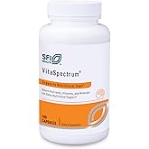 Klaire Labs SFI Health VitaSpectrum Capsules - Multivitamin for Kids with 28 Essential Nutrients Including Folate, B12, B6, Antioxidants, Vitamin E & D3 - No Copper or Iron, Gluten-Free (180ct)