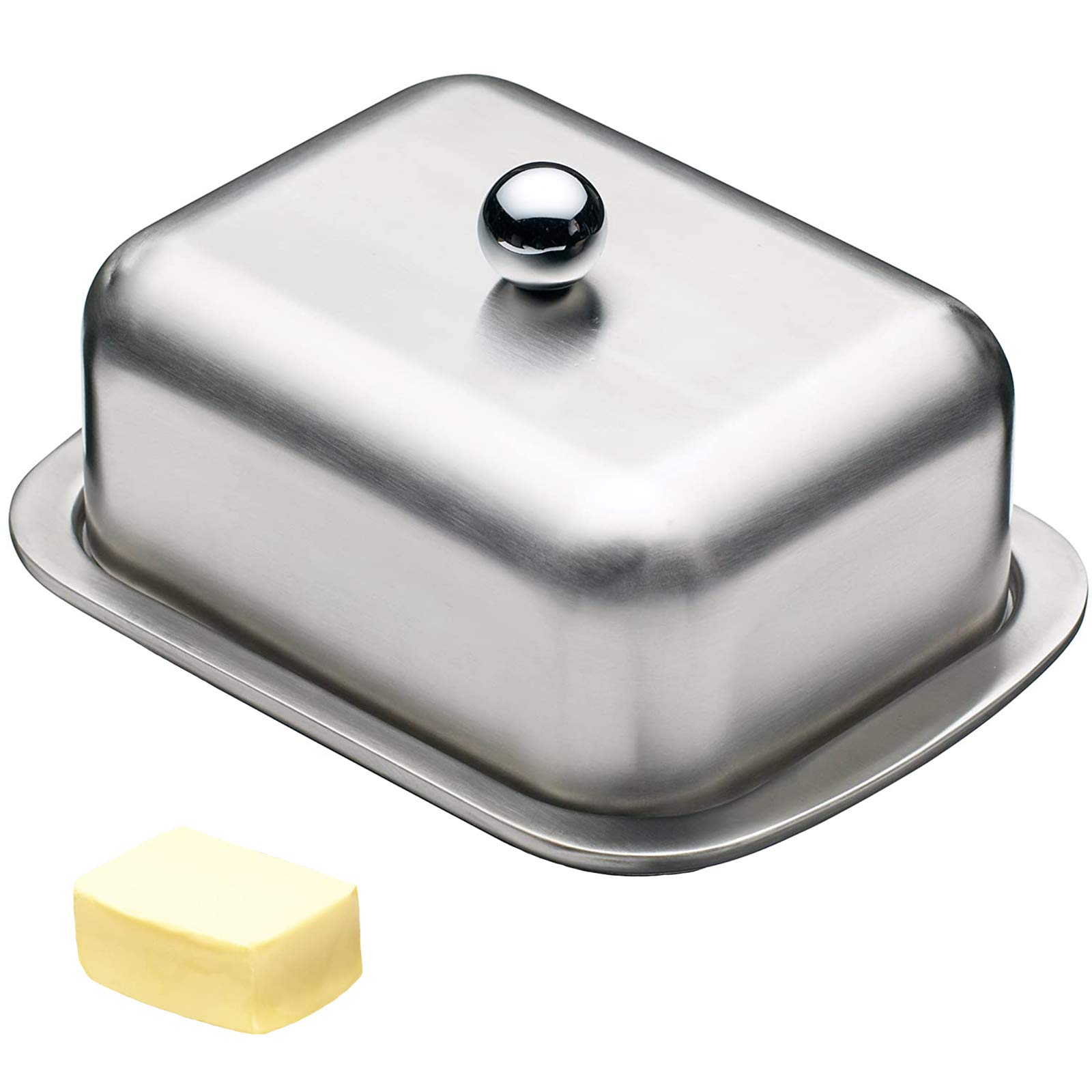 Stainless Steel Butter Dish with Lid - Fridge Safe, Dishwasher Safe for Home & Restaurant Use