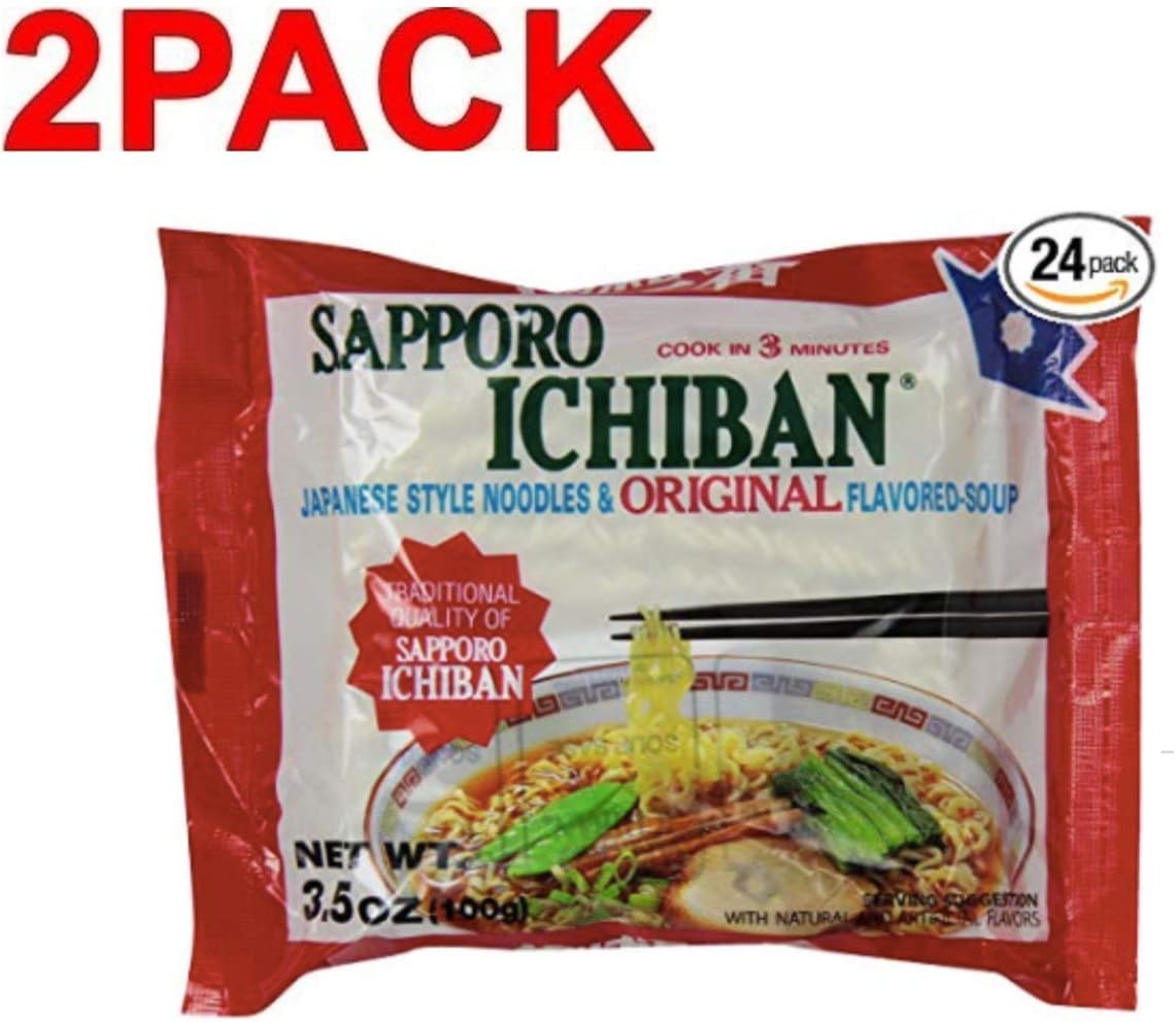 apporo Ichiban Noodle Instant Bag, Original, 3.5 Ounce (2 Pack (Pack of 24))
