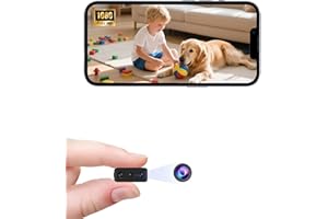 SHAOPAO Mini Home WiFi Camera Wireless Security Camera Body Indoor Outdoor Cameras, Small Cam Home 1080P Ultra HD WiFi & SD Cameras, Remote Viewing for Security with APP, Night Vision, Motion Detection