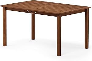 Furinno FG18070 Tioman Outdoor Dining Table, Natural