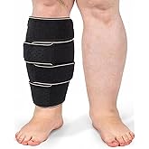 Feamero Plus Size Calf Compression Wrap For Severely Swollen Calves With Lymphedema, Big Calf Brace Increases Circulation & Reduces Muscle Swelling for Women and Men (Tall, 3XL)
