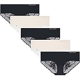 Vince Camuto Women's Hipster Underwear - 5 Pack Ultra Soft Breathable Seamless Panties for Women Ropa Interior