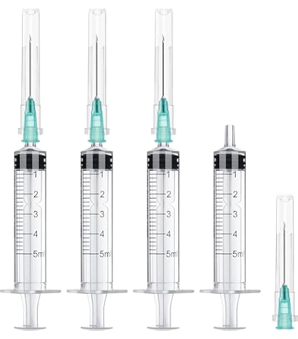 29G Insulin Needles 100 Pack U-100 1mL Syringes With 29G 1/2 Inch Needles - Individually Wrapped Disposable Syringes 29G 1mL Syringes