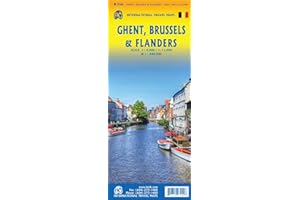Ghent, Brussels, and Flanders Travel Reference Map 1:9K/11K/240K