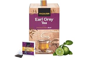 SINGHA PARK CHIANGRAI SINGHA PARK Earl Grey Tea – Premium Sustainably Grown in Thailand – 20Pcs Pyramid Tea Bags – Complex Flavor Profile with Bergamot Oil Aroma