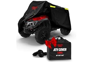 Badass Moto ATV Covers Waterproof Outdoor Heavy Duty, Rip-Resistant, Night-Reflective Quad Cover, 4 Wheeler Cover, Easy-Access Zipper & Vents Four Wheeler Accessories - ATV Gifts, Large 95 Long