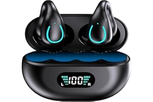 NJCMJO Ai Translation Earbuds Real Time,144 Language Translator Earbuds,Open-Ear Translating Ear Buds, Clip-On Headphones, Translation Language Device for iPhone and Android Ear Bud Translator,Black