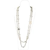 Women Long Pendants Layered Imitation Pearl Necklace