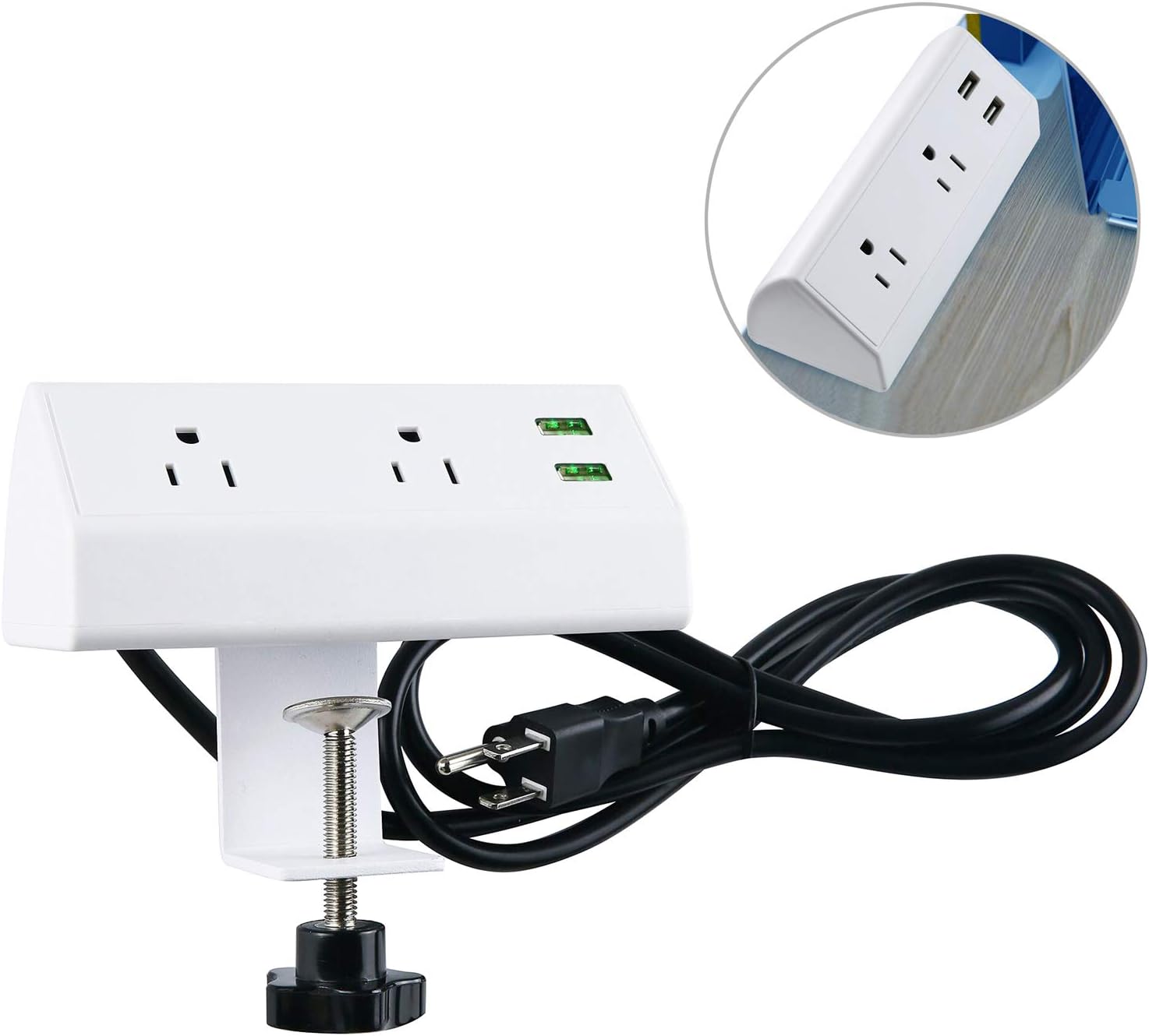 Desktop Power Strip Socket with USB, Conference Desk Power Outlets with