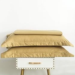 SUSYBAO 100% Cotton Gold Duvet Cover Twin Mustard