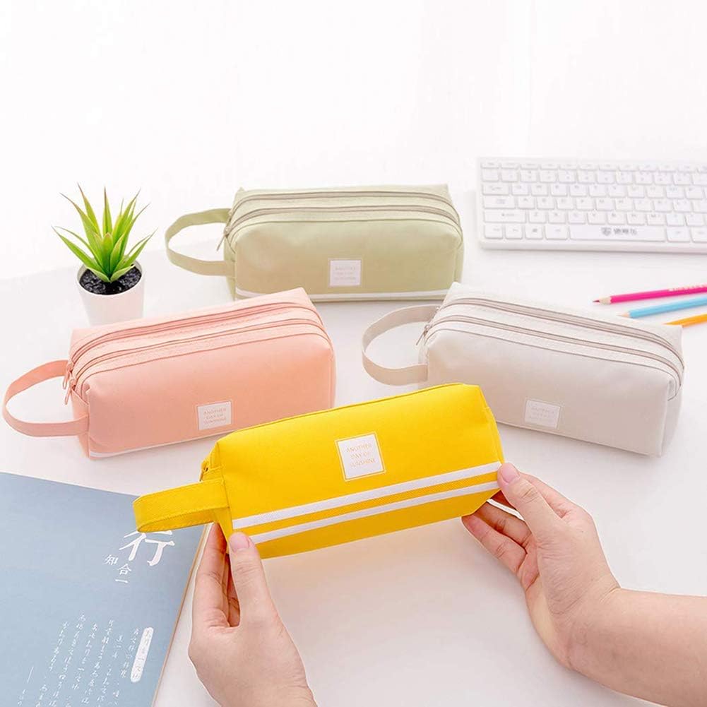 FSSTUD Large Capacity Pencil Case Pencil Bag Stationery Storage Pouch Bag Case for Teenage Boys Girls Grey - Image 4