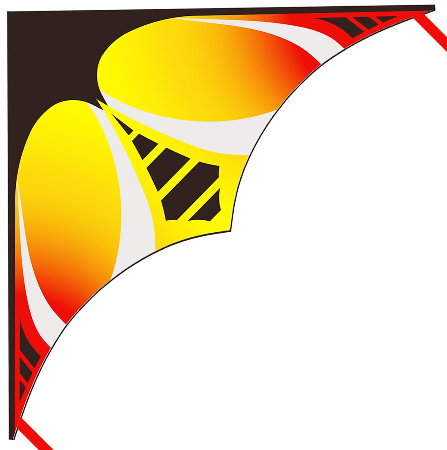 HONBO Delta Kites for Kids & Adults, Extremely Easy to Fly Kite, Best Kite for Beginner (Orange)