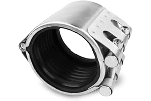 SUNJIKA Pipe Repair Clamp Kit -3 Inch 74mm-79mm High Pressure Resistant Pipe Coupling Clamp for Plastic&Metal Pipes, Emergency Duty Leak Sealer with Stainless Steel, Quick Fix for Water/Gas/Oil Lines