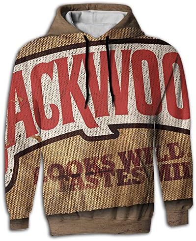 Adult's Pullover Hooded Sweatshirt With Pockets 3D All Over Print Backwood Cigars Design For Men Women