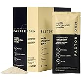 FACTOR FORM Whey Protein Powder | 100% Whey Isolate | 25g Protein & 6.3g BCAAs | Low Carb & Keto-Friendly | No Added Sugar (15 Packets, Vanilla)