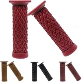 amavoler Motorcycle Handles Grips - Non Slip Rubber Motorcycle Grips for Honda Yamaha Suzuki Kawasaki (Red)