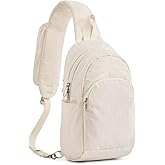 G4Free Crossbody Bag for Women Casual Sling Backpack Fashionable Shoulder Chest Fanny Packs Beige