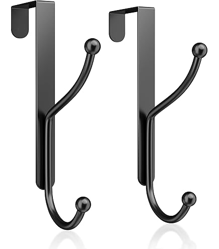 Dorman Over The Door Double Hook - Bronze Finish Clothing Coat Hanger No Installation