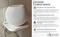 eLhook Made in USA White Stick-On Removable