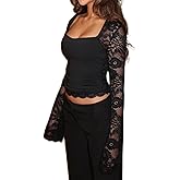 Women Square Neck Lace Long Sleeve Top Y2k Lace Trim Slim Fit Basic Blouse Casual Fall Going Out Trendy Shirts