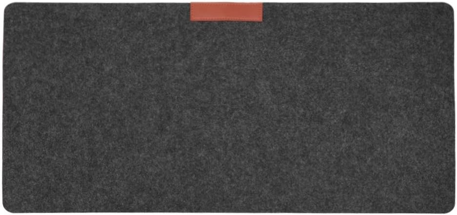 Demiawaking Multifunctional Computer Desk Mat Felt Mouse Pad Gaming Mouse Mat for Home Office Laptop, 27.56 x 12.99 inch (Grey)